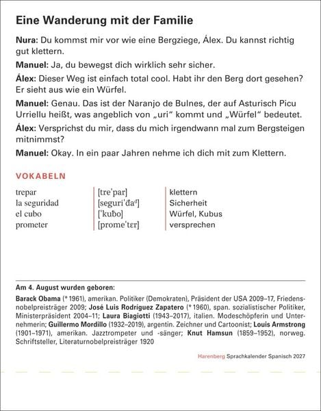 Produktbild: Spanisch Sprachkalender 2027 - Spanisch lernen leicht gemacht - Tagesabrei&szlig;kalender