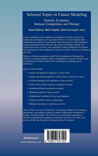 Produktbild: Selected Topics in Cancer Modeling
