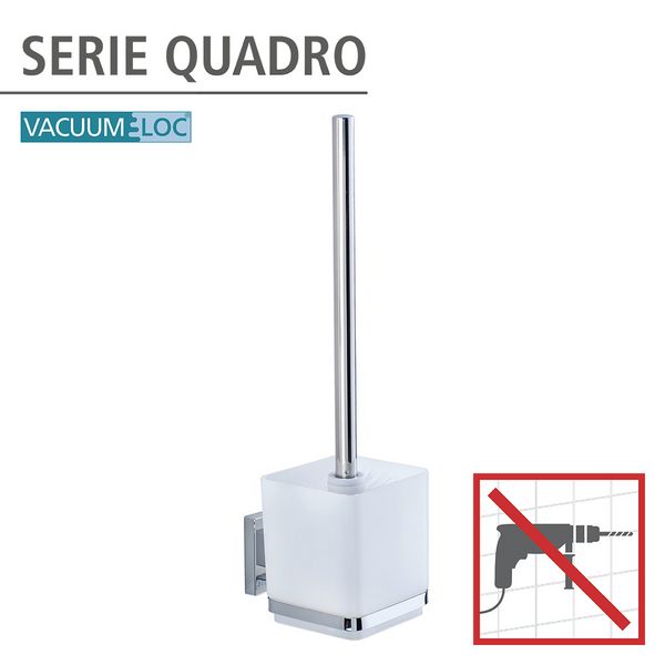 Produktbild: Vacuum-Loc&reg; WC-Garnitur Mod. Quadro Edelstahl, Befestigen ohne bohren