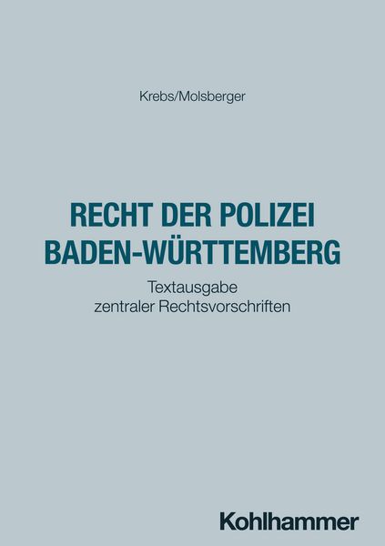Produktbild: Das Recht der Polizei Baden-W&uuml;rttemberg