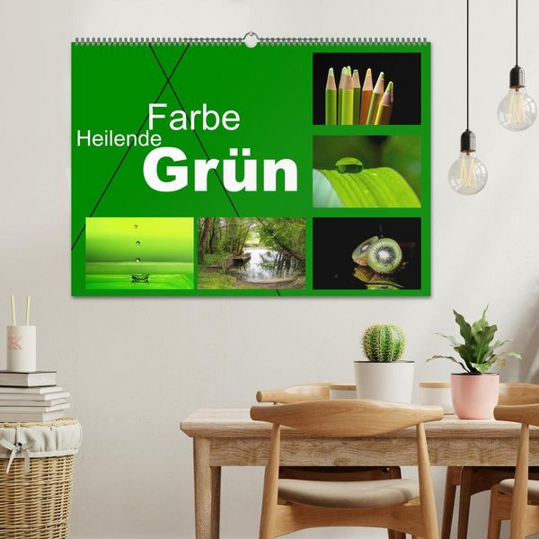 Produktbild: Heilende Farbe Gr&uuml;n (Wandkalender 2026 DIN A2 quer), CALVENDO Monatskalender