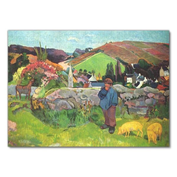 Produktbild: Lais Puzzle Paul Gauguin - Bretonische Landschaft mit Schweinehirt 500 Teile