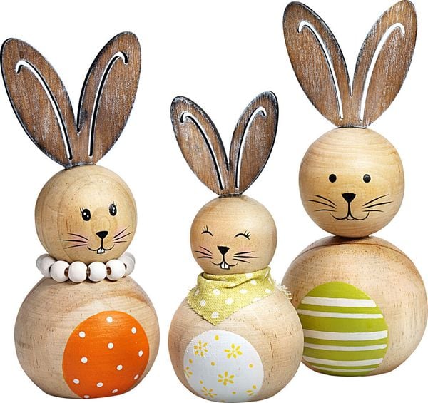 Dekofiguren "Hasenfamilie Lampl" 3er-Set