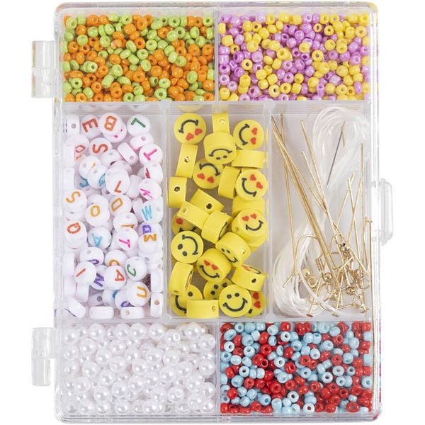 Produktbild: Creativ Company DIY Sets Beads Kreativ Mix Schmuck, Kr&auml;ftige Farben, Fruchtmischung, Kreativ Box