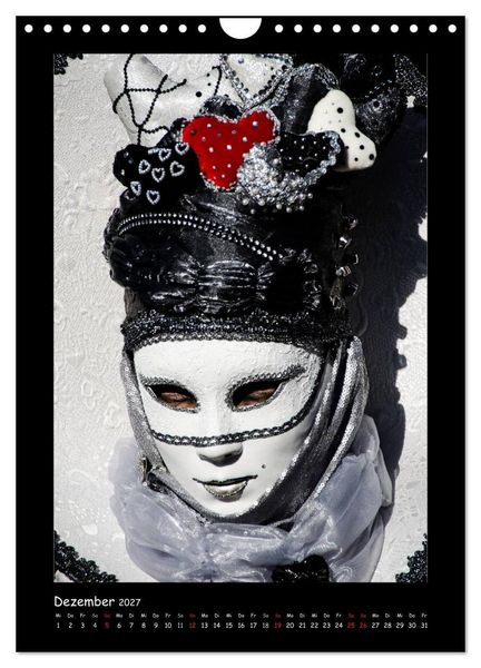 Produktbild: Venezianische Masken HALLia VENEZia Schw&auml;bisch Hall (Wandkalender 2027 DIN A4 hoch), CALVENDO Monatskalender