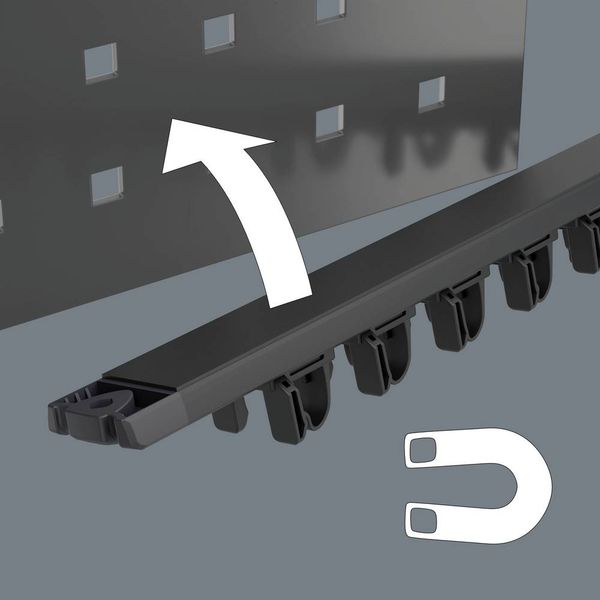 Produktbild: Wera 05136414001 9611 Magnetleiste f&uuml;r bis zu 9 Kraftform Schraubendreher, unbest&uuml;ckt (L x B) 400 mm x 30 mm 1 St.