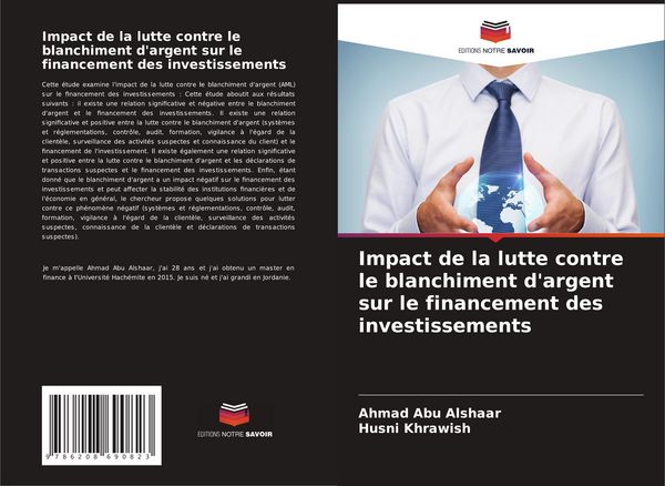 Produktbild: Impact de la lutte contre le blanchiment d'argent sur le financement des investissements