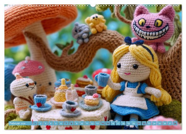 Produktbild: Amigurumi Erz&auml;hlzauber. Fantastische Geschichten als H&auml;kelkunst inszeniert (Wandkalender 2026 DIN A2 quer), CALVENDO Monatskalender