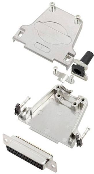 TRU COMPONENTS TCDTZF25DBSK 7708424 D-SUB Buchsenleisten-Set 180° Polzahl: 25 Lötkelch 1St.