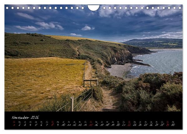 Produktbild: Wales - Pembrokeshire Coast Path (Wandkalender 2026 DIN A4 quer), CALVENDO Monatskalender
