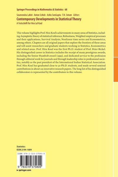 Produktbild: Contemporary Developments in Statistical Theory