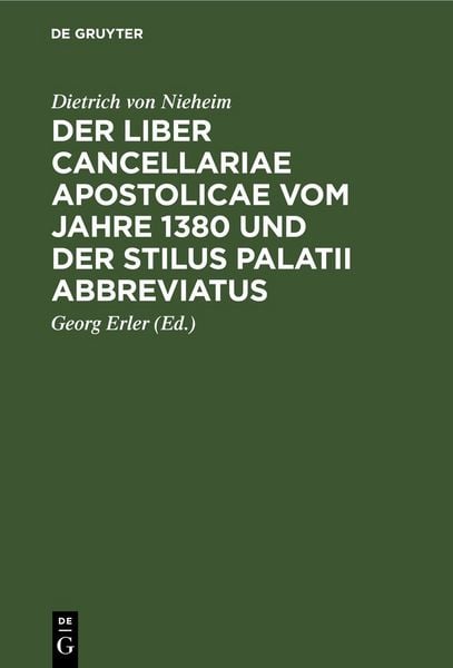 Produktbild: Der Liber cancellariae apostolicae vom Jahre 1380 und der Stilus palatii abbreviatus