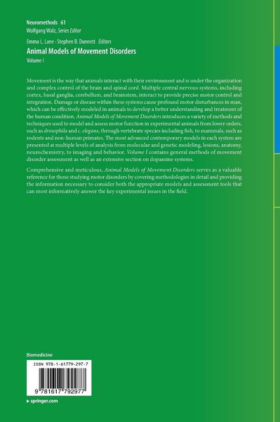 Produktbild: Animal Models of Movement Disorders