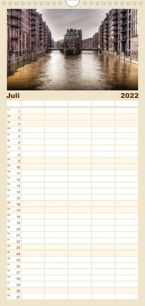 Produktbild: Hamburg - Familienplaner hoch (Wandkalender 2022 , 21 cm x 45 cm, hoch)