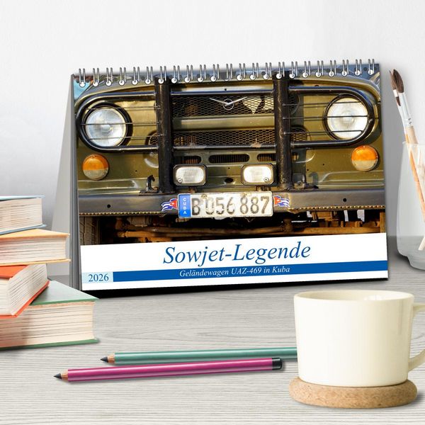 Produktbild: Sowjet-Legende - Der Gel&auml;ndewagen UAZ-469 in Kuba (Tischkalender 2026 DIN A5 quer), CALVENDO Monatskalender