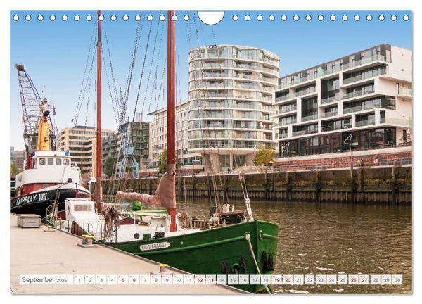 Produktbild: Hamburg. HafenCity, Kontorhausviertel und Speicherstadt. (Wandkalender 2026 DIN A4 quer), CALVENDO Monatskalender