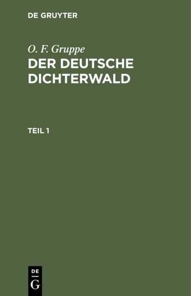 Produktbild: Der deutsche Dichterwald. Teil 1