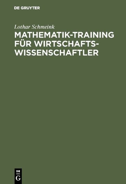 Produktbild: Mathematik-Training f&uuml;r Wirtschaftswissenschaftler