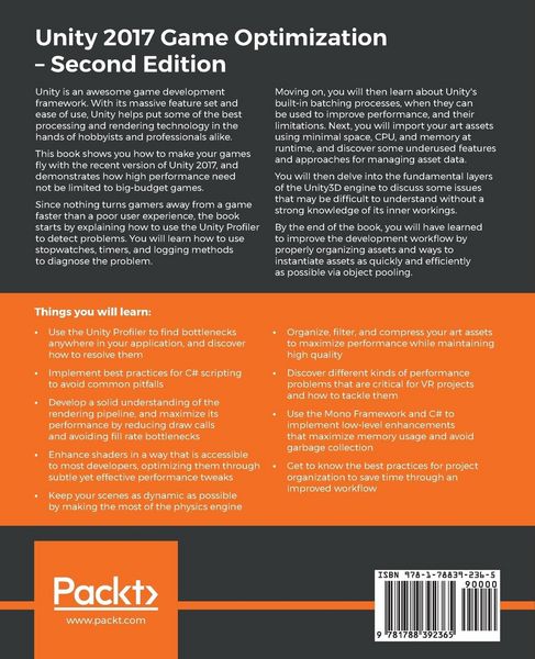 Produktbild: Unity 2017 Game Optimization, Second Edition
