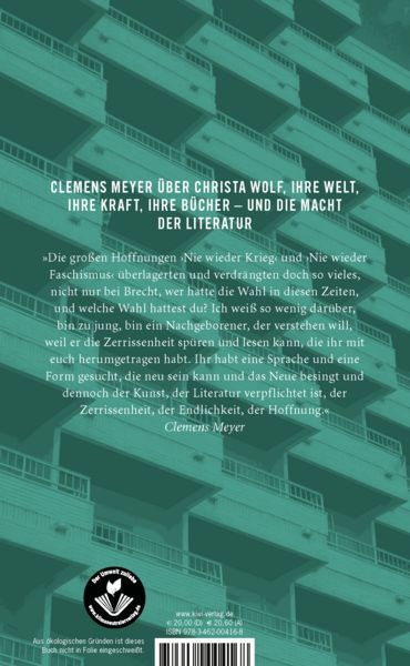 Produktbild: Clemens Meyer &uuml;ber Christa Wolf