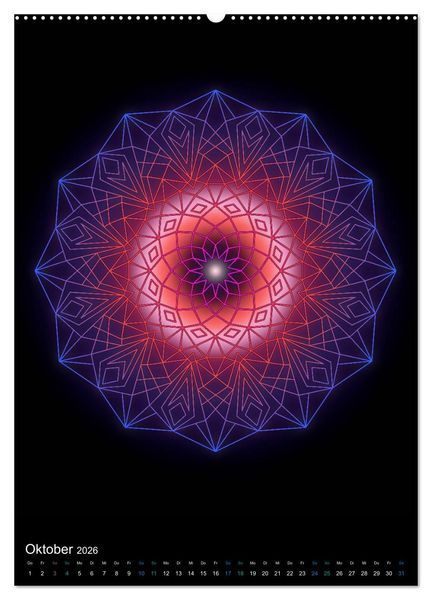 Produktbild: Mandala-Kalender 2026 (Wandkalender 2026 DIN A2 hoch), CALVENDO Monatskalender