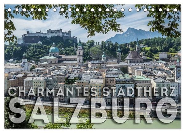 Produktbild: Charmantes Stadtherz SALZBURG (Tischkalender 2026 DIN A5 quer), CALVENDO Monatskalender