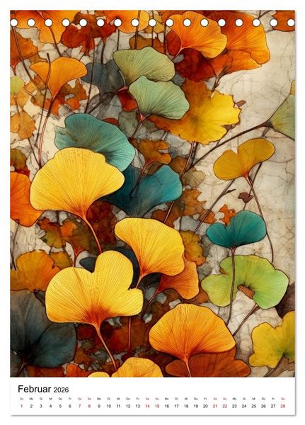Produktbild: Ginkgo Biloba Sch&ouml;nheit (Tischkalender 2026 DIN A5 hoch), CALVENDO Monatskalender