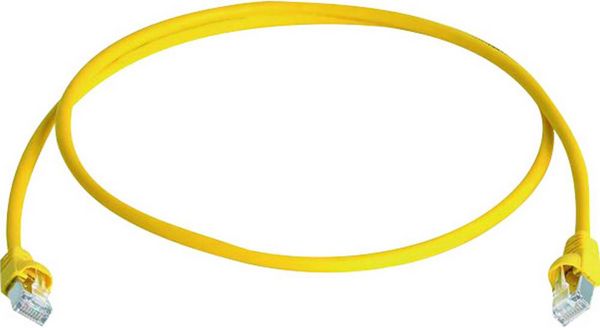 Produktbild: Teleg&auml;rtner 100009132 RJ45 Patchkabel CAT 6a S/FTP 25.00 m Gelb Flammwidrig, Halogenfrei, UL-zertifiziert 1 St.