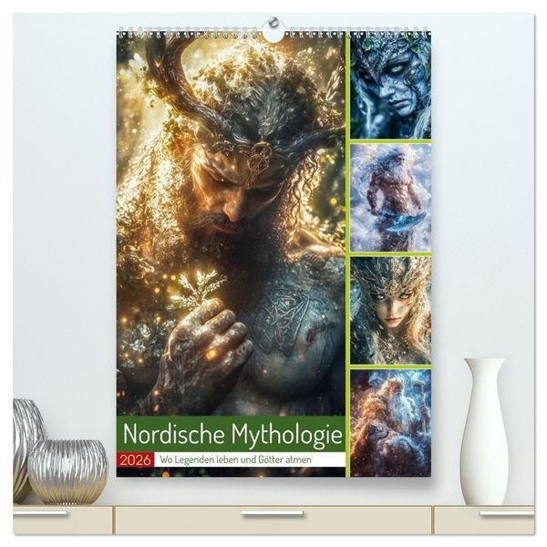 Produktbild: Nordische Mythologie (hochwertiger Premium Wandkalender 2026 DIN A2 hoch), Kunstdruck in Hochglanz