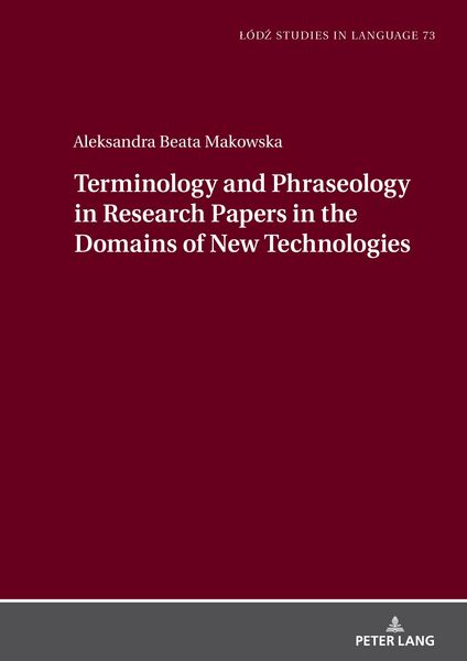 Produktbild: Terminology and Phraseology in Research Papers in the Domains of New Technologies