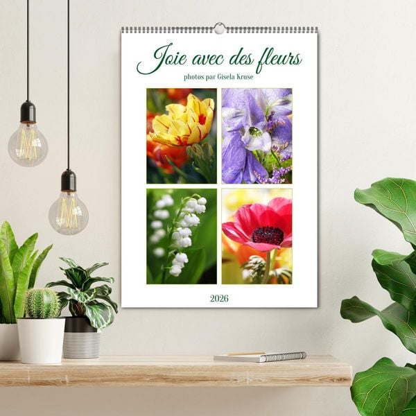 Produktbild: Joie avec des fleurs (Calendrier mural 2026 DIN A2 horizontal), CALVENDO calendrier mensuel