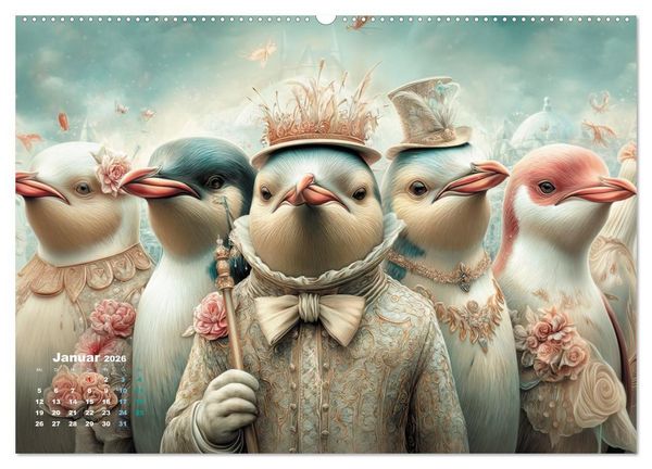 Produktbild: K&ouml;nigliche Gesch&ouml;pfe (hochwertiger Premium Wandkalender 2026 DIN A2 quer), Kunstdruck in Hochglanz