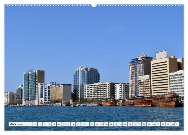 Produktbild: Die EMIRATES zwischen Dubai und Abu Dhabi (Wandkalender 2026 DIN A2 quer), CALVENDO Monatskalender