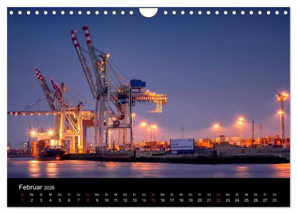 Produktbild: Hamburg - Lichter der Nacht (Wandkalender 2026 DIN A4 quer), CALVENDO Monatskalender