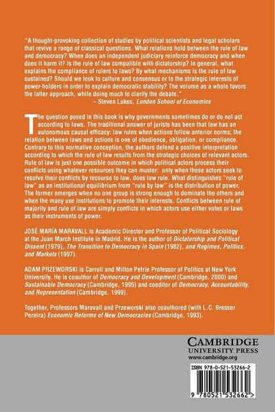 Produktbild: Democracy and the Rule of Law