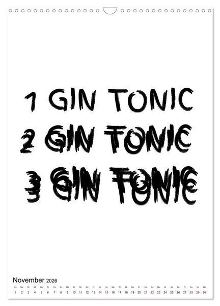 Produktbild: Gin & Tonic - Fun Stuff (Wandkalender 2026 DIN A3 hoch), CALVENDO Monatskalender