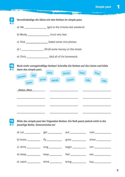 Produktbild: Klett 10-Minuten-Training Englisch Grammatik Simple Past und Present Perfect 6./7. Klasse