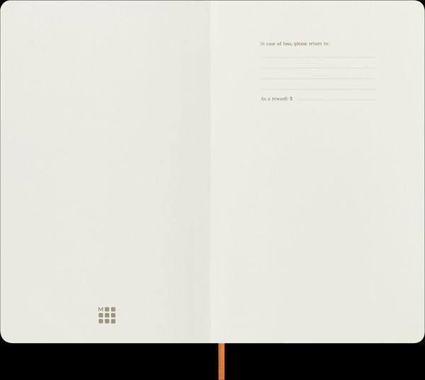 Produktbild: Moleskine Vegea Capri Notizbuch Large/A5 liniert weicher Einband orange in Box