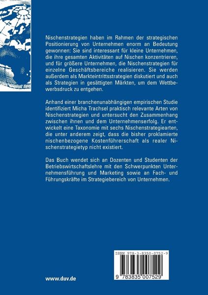 Produktbild: Nischenstrategien und ihre Bedeutung f&uuml;r den Unternehmenserfolg