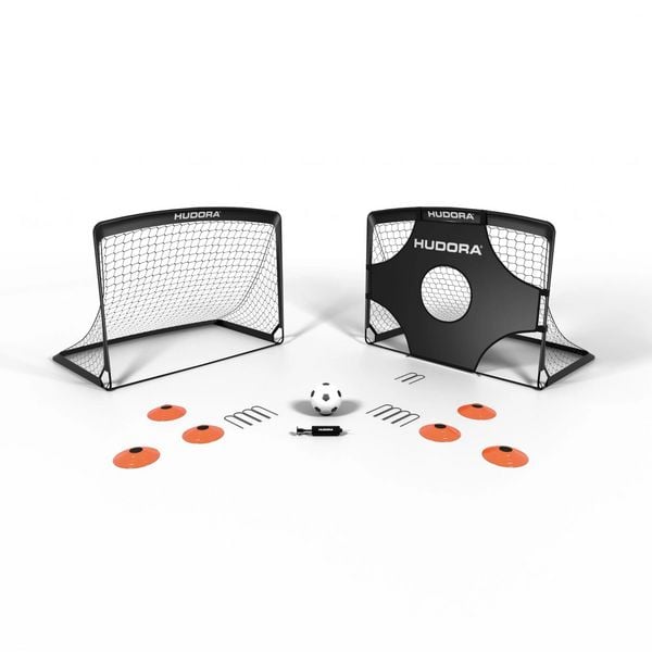 Produktbild: Hudora 73401 - Fu&szlig;balltor PopUp Target 120 schwarz, 2er Set