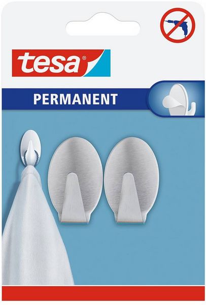 Tesa tesa Permanent Haken Oval – Metall Inhalt: 1St.