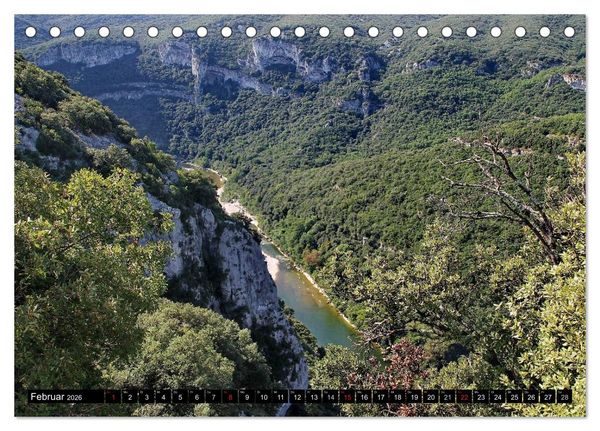 Produktbild: Ard&egrave;che, Grand Canyon Europas (Tischkalender 2026 DIN A5 quer), CALVENDO Monatskalender