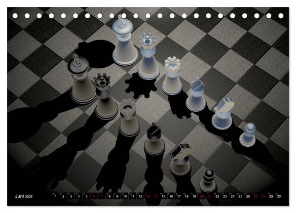 Produktbild: SCHACH - Spiel der K&ouml;nige (Tischkalender 2026 DIN A5 quer), CALVENDO Monatskalender