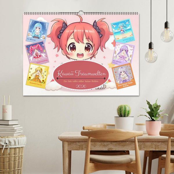 Produktbild: Kawaii Traumwelten (Wandkalender 2026 DIN A2 quer), CALVENDO Monatskalender