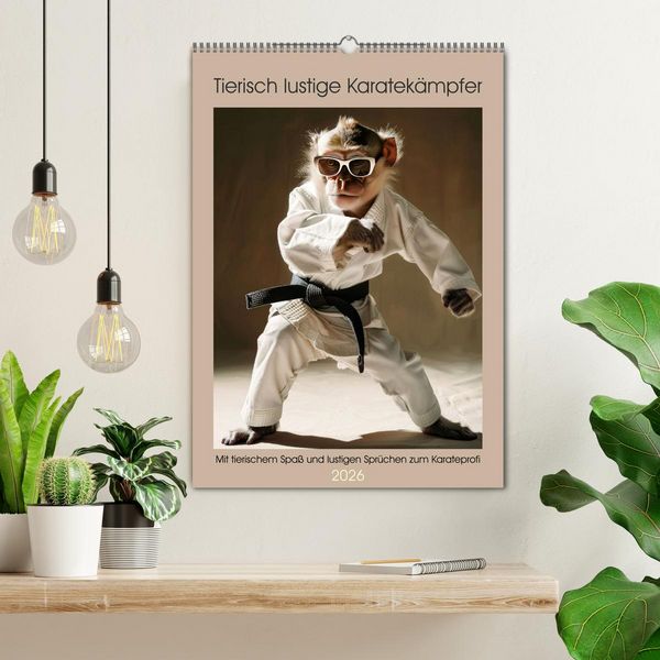 Produktbild: Tierisch lustige Karatek&auml;mpfer (Wandkalender 2026 DIN A2 hoch), CALVENDO Monatskalender