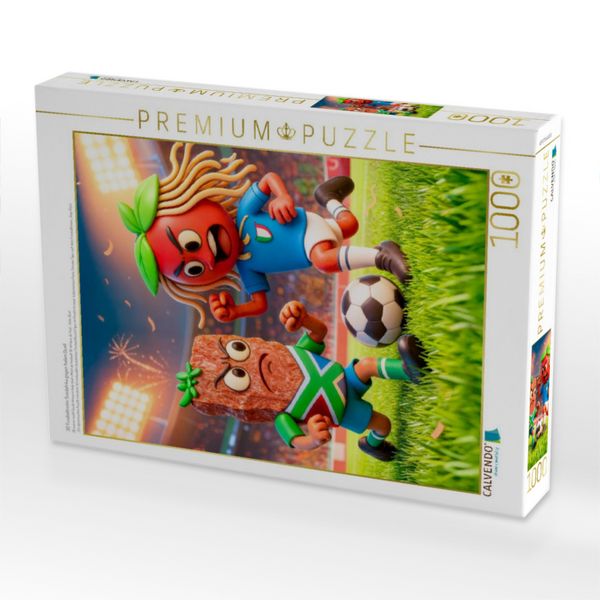 Produktbild: CALVENDO Puzzle 3D Fussballmotiv Suedafrika gegen Italien Duell | 1000 Teile Lege-Gr&ouml;&szlig;e 64x48cm Foto-Puzzle f&uuml;r gl&uuml;ckliche Stunden