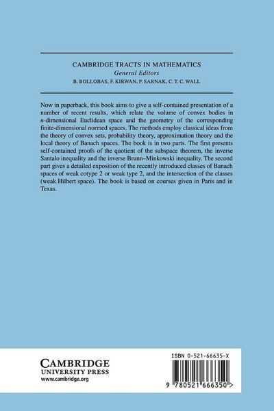 Produktbild: The Volume of Convex Bodies and Banach Space Geometry