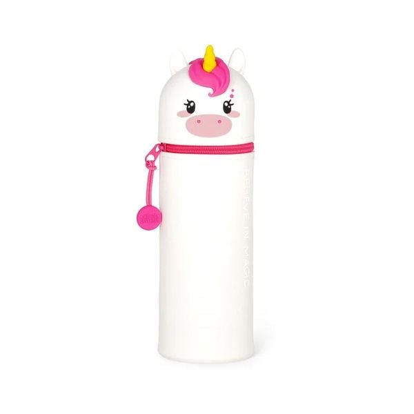 Legami 2-in-1 Federmäppchen aus Silikon - Kawaii - Einhorn