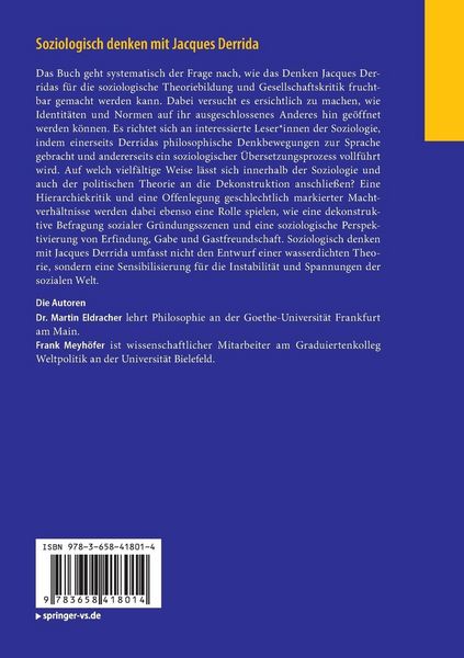 Produktbild: Soziologisch denken mit Jacques Derrida