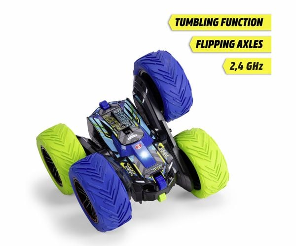 Produktbild: Dickie TOYS Ferngesteuertes Auto Cyber Flip 1:18 schwarz/blau/gr&uuml;n 22cm